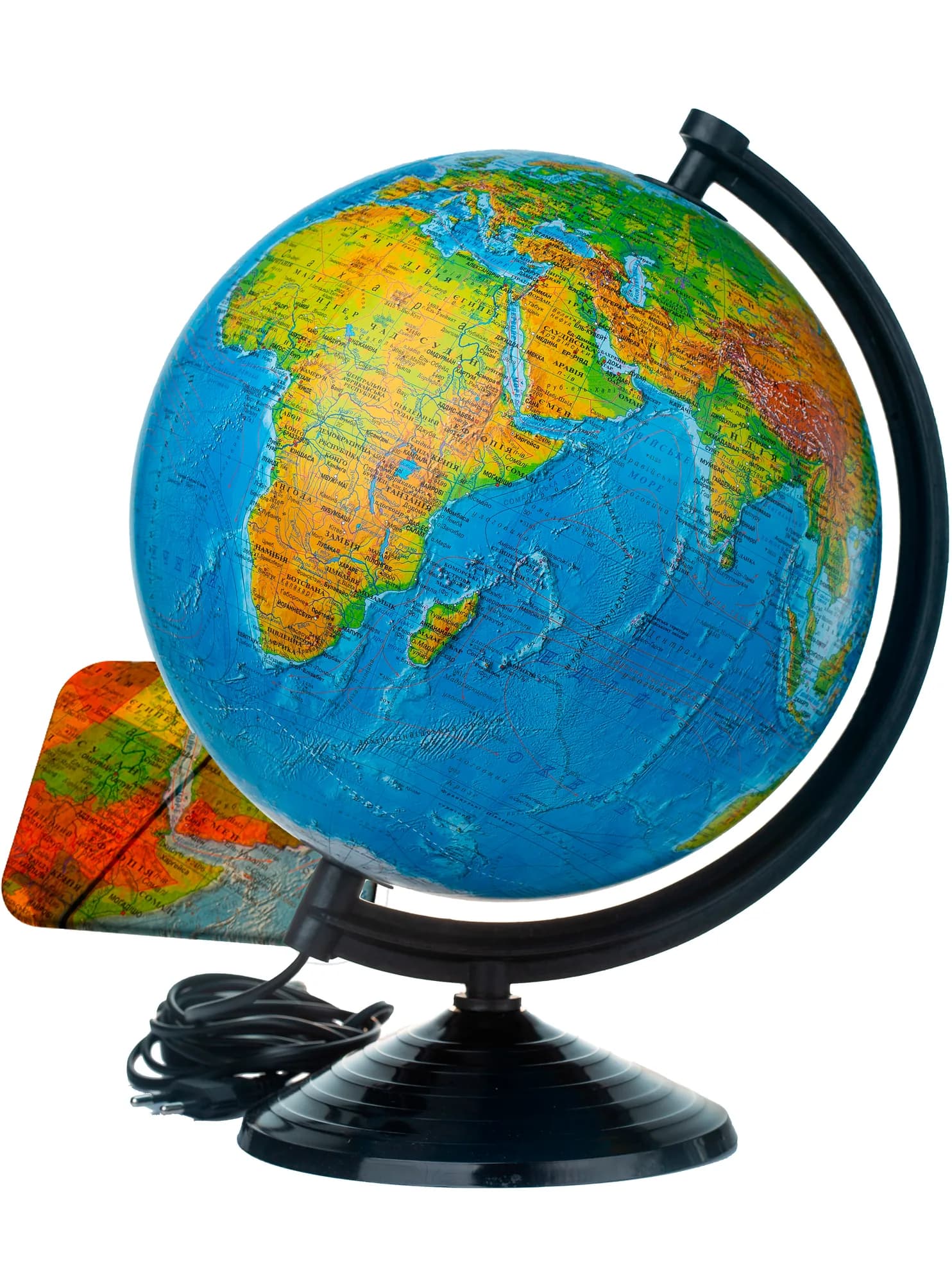 Physical and political globe with illumination 26 cm